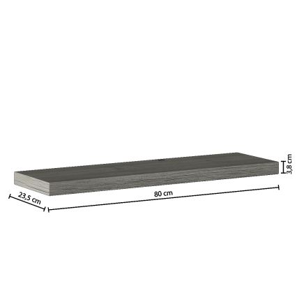 5five - Mensola da parete HYLE 80x24 cm rovere grigio