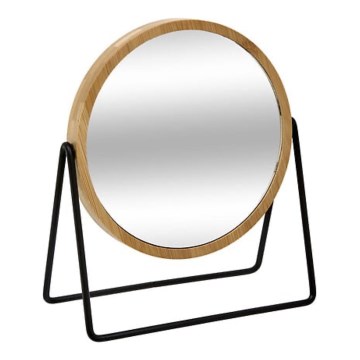 5five - Specchio cosmetico SWING 20,5x17,5 cm, rotondo in bambù