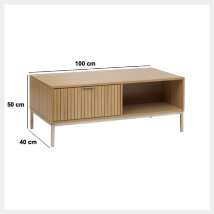 5five - Tavolino da salotto ESEN 100x40 cm marrone
