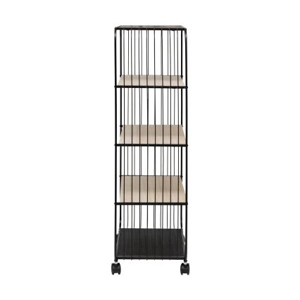 5five - Tavolino da servizio/carrello mobile COLGE 97x55 cm nero/beige
