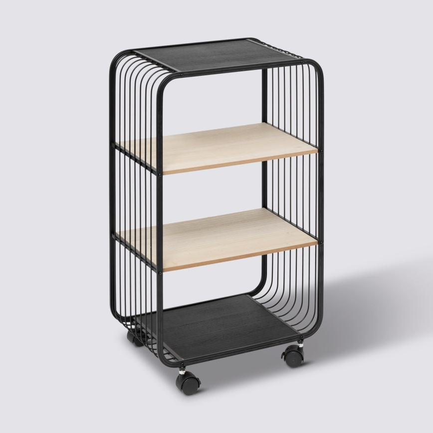 5five - Tavolino/ripiano mobile COLGE 74x43 cm nero/beige