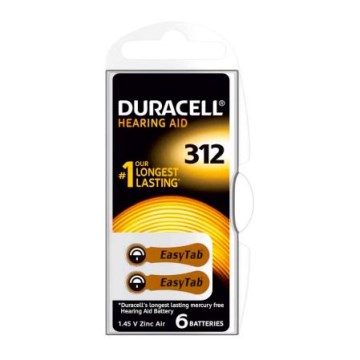 6 pz Batteria per apparecchi acustici 312 1,4V