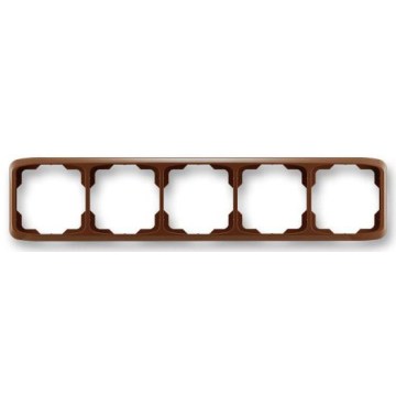 ABB 3901A-B50 H - Placca a cinque posti TANGO marrone