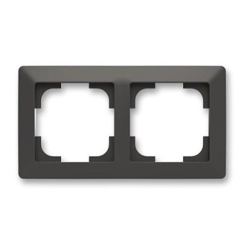 ABB 3901T-A00020 237 - Placca doppia ZONI nero opaco