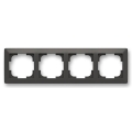ABB 3901T-A00040 137 - Cornice a quattro moduli ZONI nero opaco