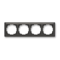 ABB 3901T-A00040 237 - Placca 4 posti ZONI nero opaco