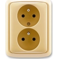 ABB 5512A-2349 D - Presa doppia domestica con placca TANGO 250V beige