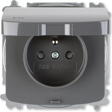 ABB 6619A-A06997 S2 - Presa domestica senza viti senza cornice TANGO 250V IP44 grigio
