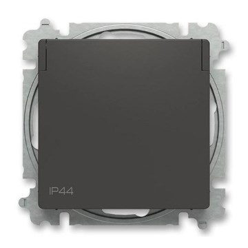 ABB 6619T-A06995 237 - Presa domestica senza cornice ZONI 250V IP44 nero opaco