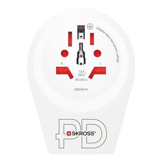 Adattatore da viaggio Europe USB C20PD per stranieri in Repubblica Ceca, USB-C 20W tipo E/F