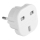 Adattatore da viaggio UK/EU 230V bianco