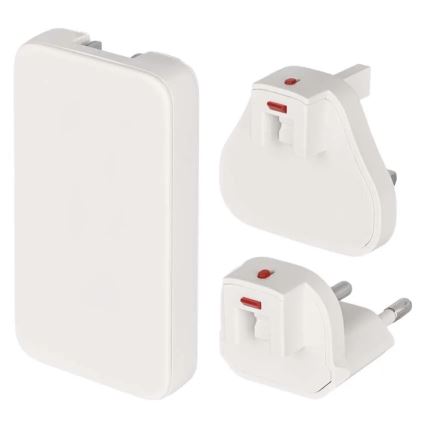 Adattatore da viaggio USB GaN con spine intercambiabili 100-250V