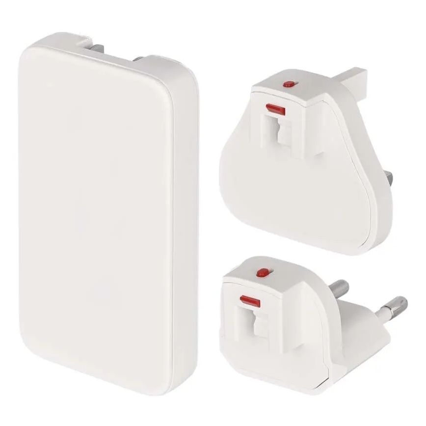 Adattatore da viaggio USB GaN con spine intercambiabili 100-250V