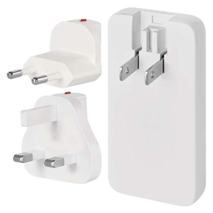 Adattatore da viaggio USB GaN con spine intercambiabili 100-250V