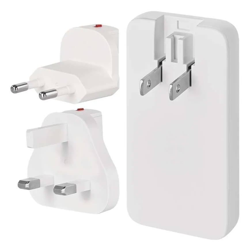Adattatore da viaggio USB GaN con spine intercambiabili 100-250V