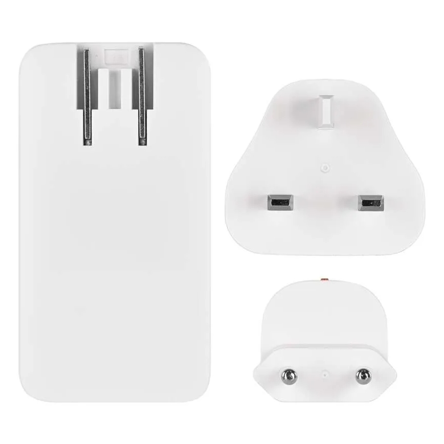 Adattatore da viaggio USB GaN con spine intercambiabili 100-250V