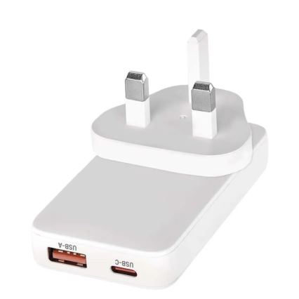 Adattatore da viaggio USB GaN con spine intercambiabili 100-250V