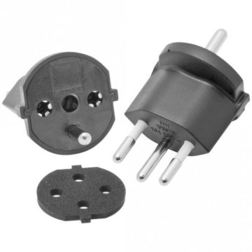 Adattatore fisso per la Svizzera SCHUKO/J 230 V, IP44, nero
