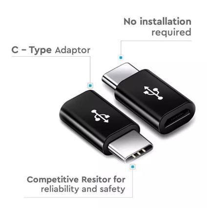 Adattatore Micro per USB USB-C nero