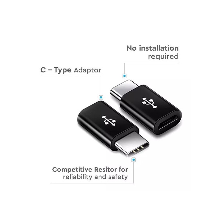 Adattatore Micro per USB USB-C nero