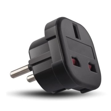 Adattatore UK/EU 230V nero