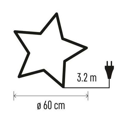 Addobbo natalizio 1xE14/25W/230V d. 60 cm d'oro