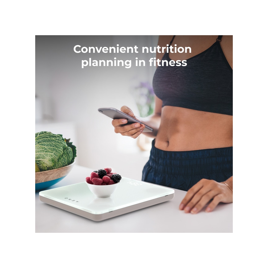 AENO - Bilancia da cucina smart 3xAAA Bluetooth