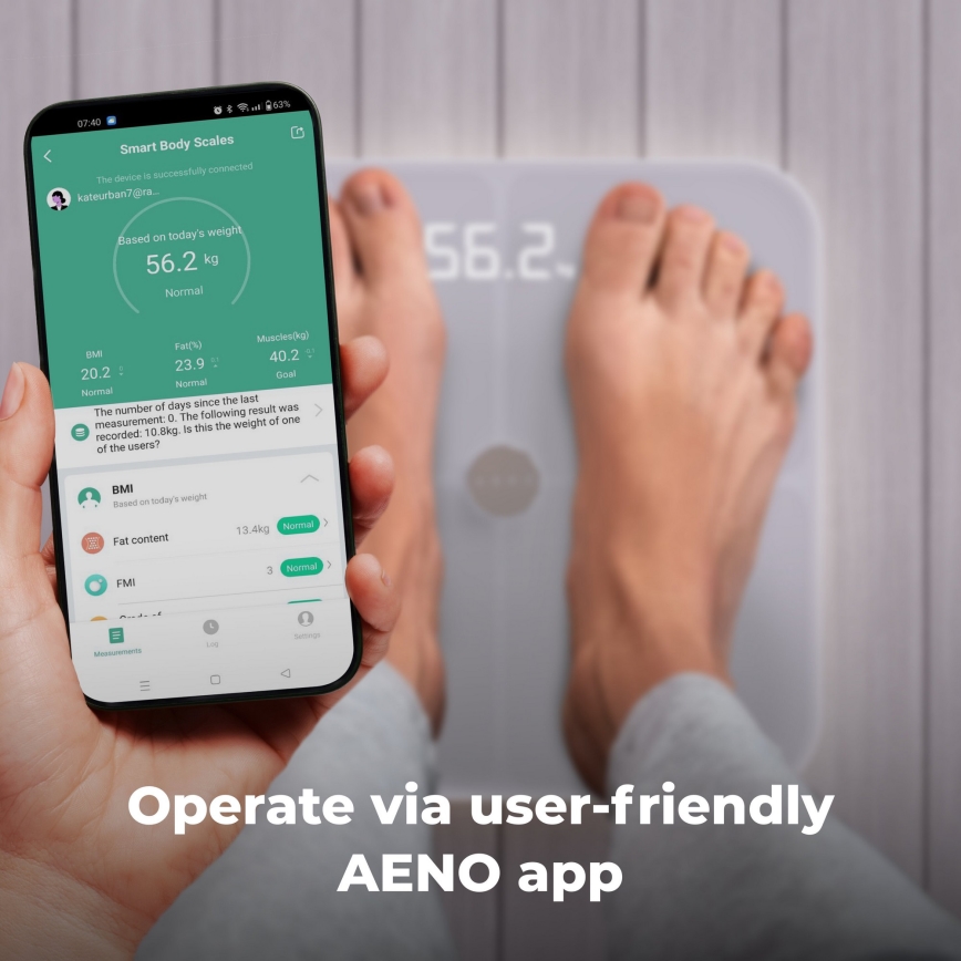 AENO - Bilancia personale smart 3xAAA
