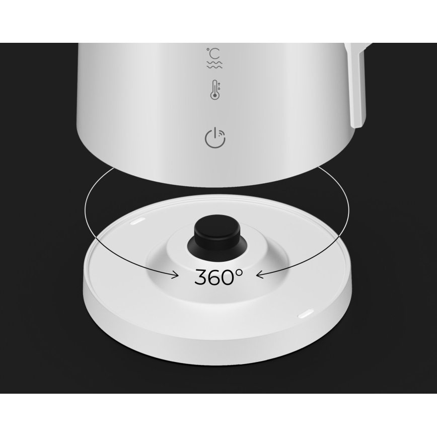 AENO - Bollitore elettrico intelligente con display LED 1,7 l 2200 W/230 V bianco