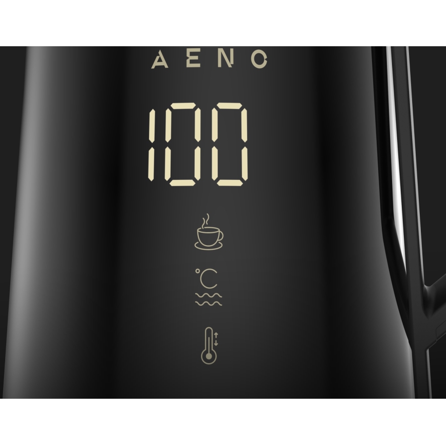 AENO - Bollitore smart con LED display 1,7 l 2200W/230V nero
