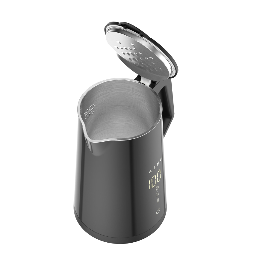 AENO - Bollitore smart con LED display 1,7 l 2200W/230V nero