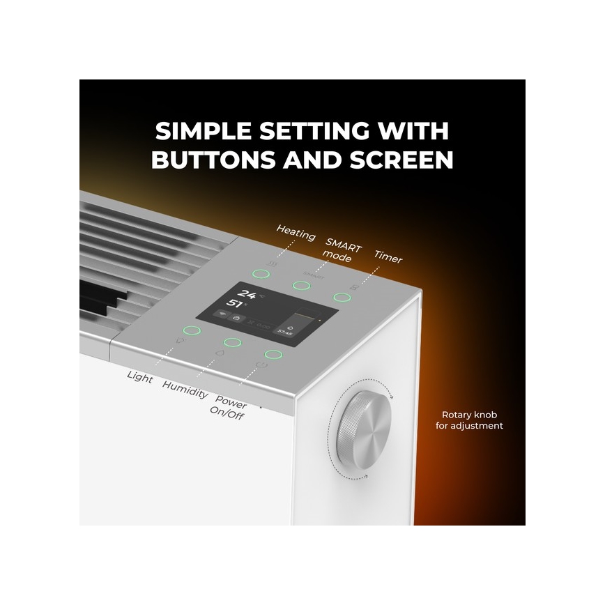 AENO - Convettore elettrico intelligente 1000/2000W bianco