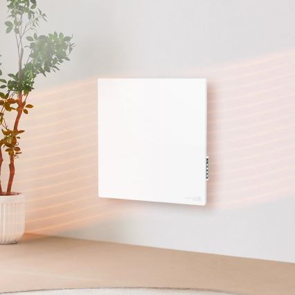 AENO - Pannello a infrarossi elettrico intelligente 500 W con timer/termostato Wi-Fi, bianco
