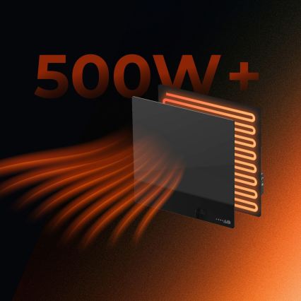 AENO - Pannello a infrarossi elettrico intelligente 500W timer/termostato Wi-Fi bianco