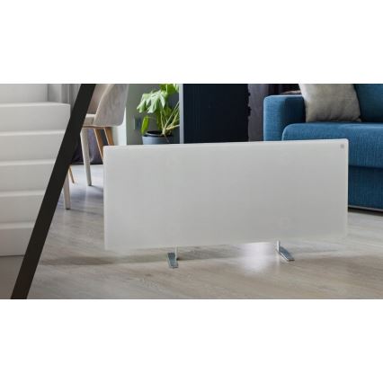 AENO - Pannello elettrico intelligente a infrarossi con LED display 700W timer/termostato IP44 Wi-fi bianco