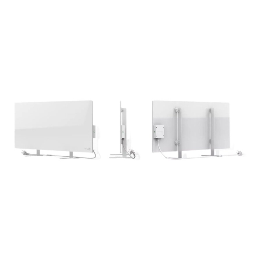 AENO - Pannello elettrico intelligente a infrarossi con LED display 700W timer/termostato IP44 Wi-fi bianco