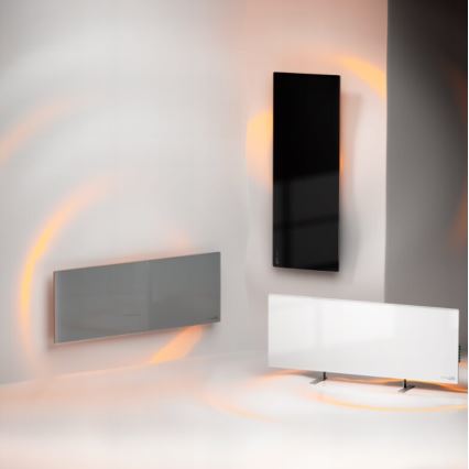 AENO - Pannello elettrico intelligente a infrarossi con LED display 700W timer/termostato IP44 Wi-fi bianco