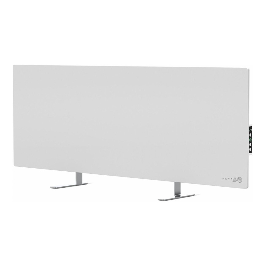 AENO - Pannello elettrico intelligente a infrarossi con LED display 700W timer/termostato IP44 Wi-fi bianco