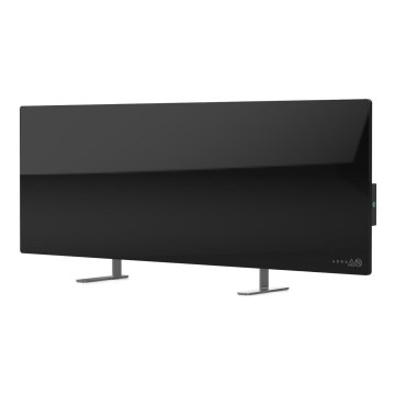 AENO - Pannello elettrico intelligente a infrarossi con LED display 700W timer/termostato IP44 Wi-fi nero