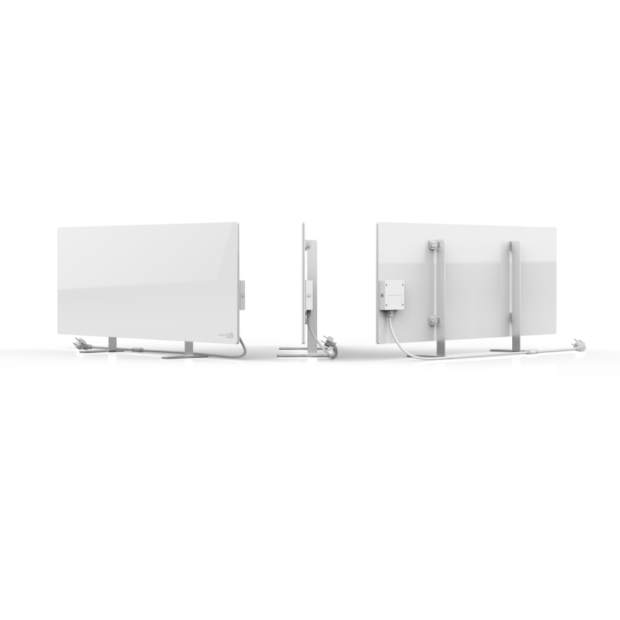 AENO - Pannello infrarosso elettrico intelligente 700W timer/termostato IP44 Wi-Fi bianco