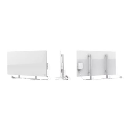 AENO - Pannello a infrarossi elettrico intelligente con display LED 700W timer/termostato IP44 Wi-fi bianco