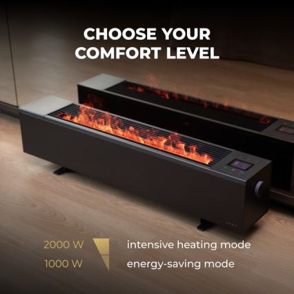 AENO - Riscaldatore/convettore elettrico intelligente 1000/2000W nero
