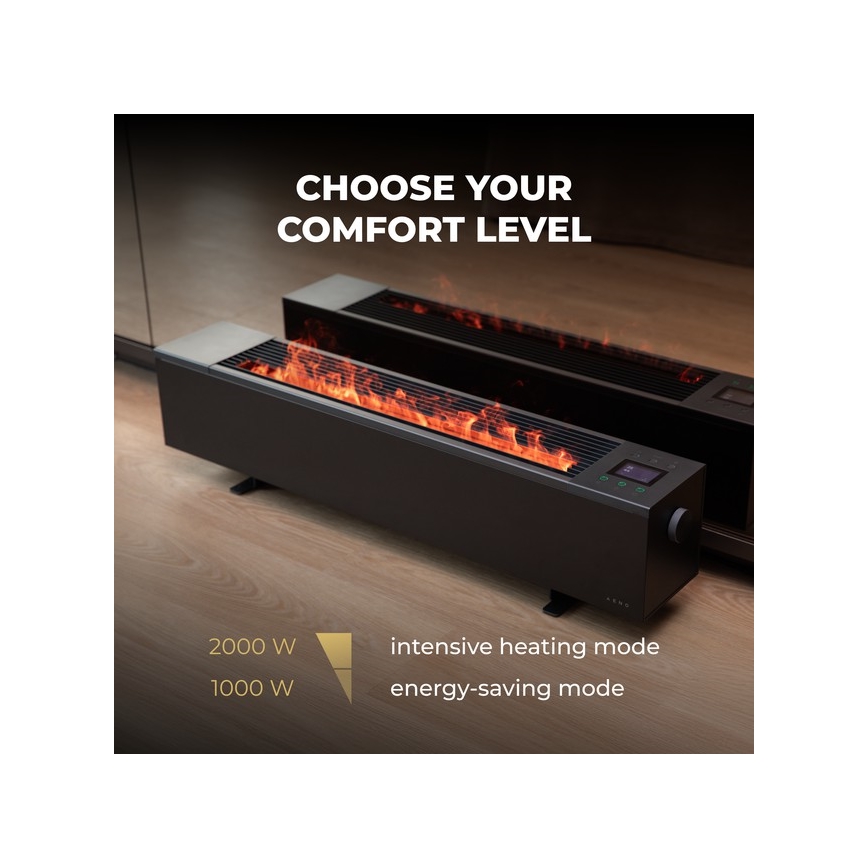 AENO - Riscaldatore elettrico intelligente/convettore 1000/2000W nero