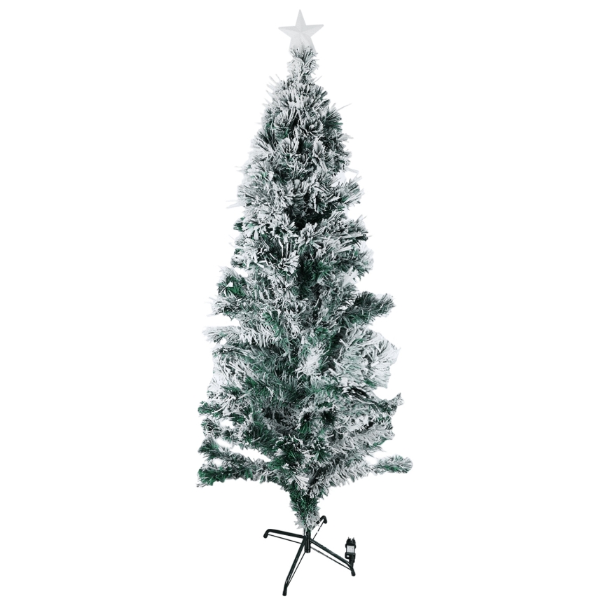 Aigostar - Albero di Natale LED da esterno 205 LED/8 funzioni, 1,8 m, IP44, bianco freddo