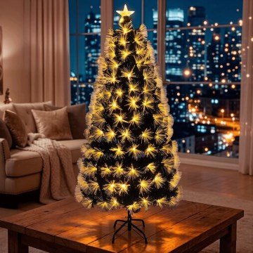 Aigostar - Albero di Natale LED da esterno 165 LED/8 funzioni 1,5 m IP44 bianco caldo