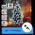 Aigostar - Albero di Natale LED da esterno 165 LED/8 funzioni 1,5 m IP44 luce bianca fredda