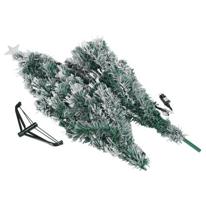 Aigostar - Albero di Natale LED per esterni 205 LED/8 funzioni 1,8 m IP44 bianco caldo