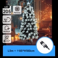 Aigostar - Albero di Natale LED da esterno 205 LED/8 funzioni, 1,8 m, IP44, bianco freddo