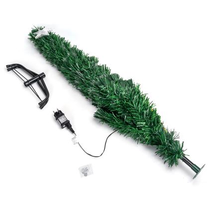 Aigostar - Albero di Natale LED per esterni 205 LED, 8 funzioni, 180 cm, IP44, bianco caldo