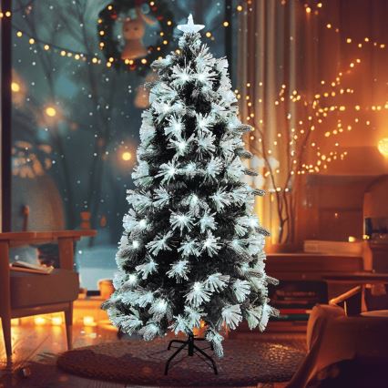 Aigostar - Albero di Natale LED da esterno 55 LED/8 funzioni 0,6 m IP44 bianco freddo